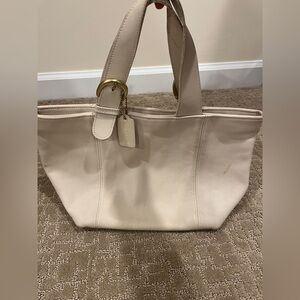 Coach Cream Mini Tote Bag
